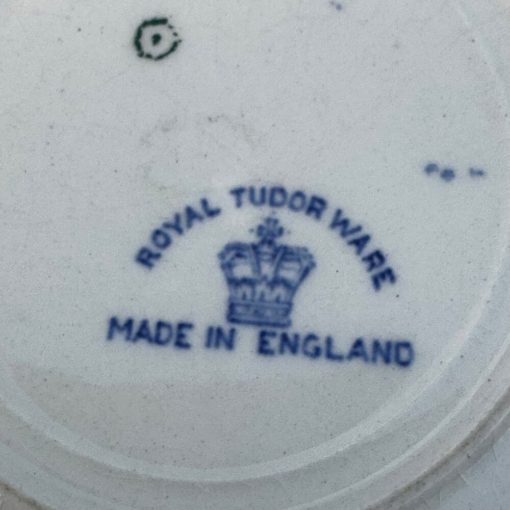 Royal Tudor Ware Blue Floral Ceramic Bowl 6.5 in Made In England Vintage - Picture 9 of 10
